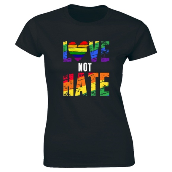 Half It Tops - Love Not Hate Women Premium T-Shirt Tee Half It Tops - Love Not Hate Women Premium T-Shirt Tee